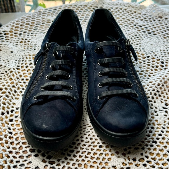 Hotter Chase Casual Shoes Sz 8.5M (dark Blue) Nubuck Leather Side Zip - SKU 725 - Picture 2 of 8